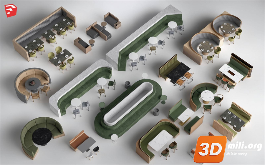 Cafe Furniture Skp Files 